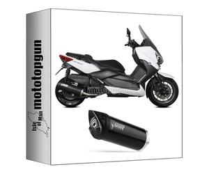 mivv pot d'echappement racing nocat mover acier noir compatible avec yamaha x-max 400 2013 2014 2015 2016 mototopgun
