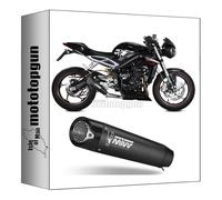 mivv pot d'echappement racing nocat x-m5 acier noir compatible avec triumph street triple 660 s 2017 2018 2019 2020 2021 2022 mototopgun