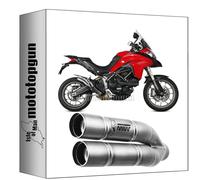 mivv pot echappement homologue cat-oem acier compatible avec ducati multistrada 950 / s 2017 2018 2019 2020 2021 mototopgun