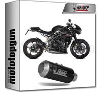 MIVV Silencieux Slip-On Mk3 Triumph Speed Triple R/S/RS 2018-20 T.021.sm3c Argenté Non homologué