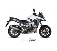 MIVV Slip-on d'échappement ovale avec embout en titane-carbone homologué pour HONDA Crossrunner