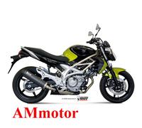 MIVV Pot d'échappement Slip-On Oval S.035.l3c Suzuki Gladius 2009-2015 Argenté Homologué