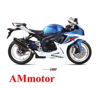 Pot D Echappament MIVV Suono Noir Inox pour Suzuki Gsx-R 750 2011 > 2017
