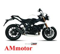 MIVV Pot d'échappement Suono – Silencieux inox noir/titane – Triumph Speed Triple 2011-2015