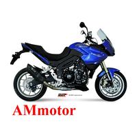 MIVV Pot d'échappement Suono – Silencieux Acier inoxydable Noir/Titane pour Triumph Tiger 1050