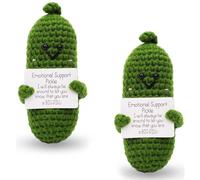 Mivyy Cornichon de soutien émotionnel, cadeau de cornichon au crochet, cadeau de concombre, décoration de bureau et de maison (cornichon)