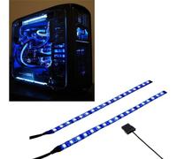Miwatt PCLED Barre lumineuse LED avec lumière bleue et kit de lumière magnétique pour ordinateur, bleu