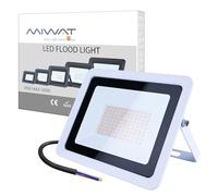 MIWATT Projecteur LED Extérieur 100W IP68 Etanche, 7200LM 3000K Blanc Chaud 220V, Lampe de Recherche Ultra Mince pour Jardin Rue Square Stade, Dissipation Thermique Aluminium