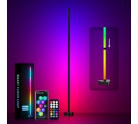 MIWATT RGBWW Lampadaire d'angle à LED avec contrôle par application et contrôleur, atmosphère synique musicale, haute vitesse et luminosité réglable pour restaurant, café, magasin, allée, cour, jardin