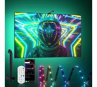 MIWATT TV LED lumières 5M changeant de manière synchrone avec avec capteur AR synchronisation de la musique App Contrôle RVB Bande LED pour TV PC 55-75 pouces