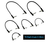 Miwayer - câbles plats pour pédale de guitare, 6.35mm TS, Angle droit, 5-50cm, équipement de guitariste peu encombrant, 4 pièces TS 4PCS 30CM