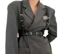 Miwcff Harnais en cuir pour femme - Ceinture punk tendance - Chaîne de corps gothique réglable - Accessoires pour fête et rendez-vous, 66 - 76,2 cm, Large