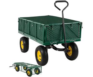 Miweba Chariot d’extérieur MB-700 - Bâche - Parois Pliables - Capacité de Charge 700 kg - Pneus pneumatiques - Chariot Pliable - Chariot de Jardin - Chariot de Transport - Brouette