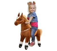 Miweba Poney Amadeus | Cheval à Bascule - Jouet à Bascule - Cheval pour Enfants - Poney en Peluche à roulettes - Jouet à chevaucher - Peluche - Jouet Debout - 3-5 Ans