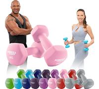 Miweba Sports Ensemble d'haltères en néoprène NKH100 | Haltères professionnels - 0,5-10,0 kg - Ensemble de haltères courtes - Haltères de gymnastique - Ensemble de haltères courts