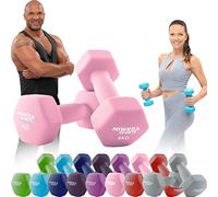 Miweba Sports Ensemble d'haltères en néoprène NKH100 | Haltères professionnels - 0,5-10,0 kg - Ensemble de haltères courtes - Haltères de gymnastique - Ensemble de haltères courts