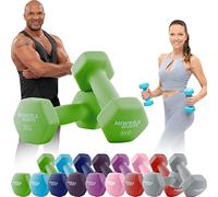 Miweba Sports Ensemble d'haltères en néoprène NKH100 | Haltères professionnels - 0,5-10,0 kg - Ensemble de haltères courtes - Haltères de gymnastique - Ensemble de haltères courts