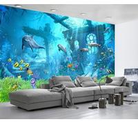 MIWEI Wallpaper Papier Peint Panoramique Architecture Du Monde Sous Marin Papier Peint Intissé 3D Tapisserie Decoration Chambre Salon Murale -KX28623, 310x250cm