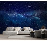 MIWEI Wallpaper Papier Peint Panoramique Espace Cosmique Bleu Papier Peint 3D Tapisserie Decoration Poster Murale Chambre Salon -MW255095-300cmx210cm