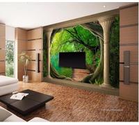 MIWEI Wallpaper Papier Peint Panoramique Lac De La Forêt De La Colonne Papier Peint Intissé 3D Tapisserie Decoration Chambre Salon Murale -KX19831, 310x250cm