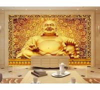 MIWEI Wallpaper Papier Peint Panoramique Maitreya Sourit Constamment Papier Peint Intissé 3D Tapisserie Decoration Chambre Salon Murale -KX02896, 400x280cm