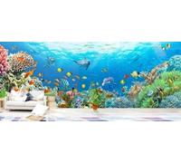 MIWEI Wallpaper Papier Peint Panoramique Monde Sous - Marin Fish Stock Coral Reef Papier Peint Intissé 3D Tapisserie Decoration Chambre Salon Murale -KX07222, 310x250cm
