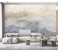 MIWEI Wallpaper Papier Peint Panoramique Oiseau De Forêt De Montagne Papier Peint 3D Intissé Tapisserie Poster Chambre Salon Decoration Murale 380x255cm -Z3297