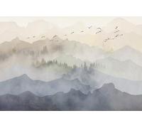 MIWEI Wallpaper Papier Peint Panoramique Oiseau De Forêt De Montagne Papier Peint 3D Intissé Tapisserie Poster Chambre Salon Decoration Murale 350x250cm -Z1856