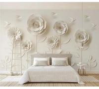 MIWEI Wallpaper Papier Peint Panoramique Origami Fleur Oiseau Papier Peint Intissé 3D Tapisserie Decoration Chambre Salon Murale -KX01159, 400x280cm