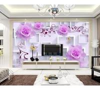 MIWEI Wallpaper Papier Peint Panoramique Rose Rose Box Fade Et Élégant Papier Peint Intissé 3D Tapisserie Decoration Chambre Salon Murale -KX17409, 300x210cm