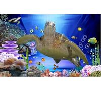 MIWEI Wallpaper Papier Peint Panoramique Stereo Sea Sea World Tortue Papier Peint Intissé 3D Tapisserie Decoration Chambre Salon Murale -KX03576, 300x210cm