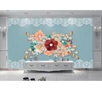 MIWEI Wallpaper Papier Peint Panoramique Vert Fresh Dreams Papier Peint Intissé 3D Tapisserie Decoration Chambre Salon Murale -KX17270, 430x300cm