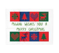 MIWINI Christmas Edition - Couverture Douce et Festive “Merry Christmas” (30 x 40)