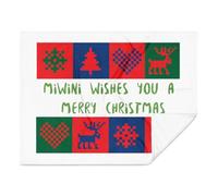 MIWINI Christmas Edition - Couverture Douce et Festive “Merry Christmas” (60 x 80)