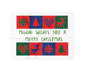 MIWINI Christmas Edition - Couverture Douce et Festive “Merry Christmas” (60 x 80)