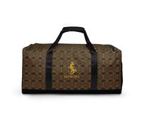 MIWINI Sac de Sport Edition Royale, Design Géométrique Noir et Or, Logo Salamandre Luxueux, Sac de Voyage avec Poignées Renforcées