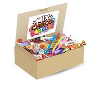 Mix Choco-Bonbons 100 pièces | 900g de Chocolats Kinder, Milka, Daim, Célébrations & Bonbons Fizzy, Pâte de Fruits Cémoi