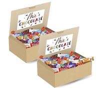 MIX CHOCOLATÉ | Assortiment de Bonbons au Chocolat Kinder, Célébrations, Milka, Daim | 2x760g de Friandises emballées individuellement à partager