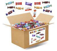MIX CHOCOLATÉ NOEL | Assortiment de 1000 Bonbons au Chocolat | Kinder, Milka, Daim, Célébrations | Plus de 8kg de Friandises Idéales Entreprises, Associations, Arbres de Noël, Événements Festifs