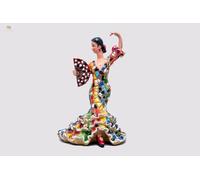Mix Colors Flamenco Statue Made with Marble Dust and with Enamel. It's The Best Collection in Spain. (17 centimètres)
