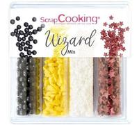 ScrapCooking - Décors Sucrés « Wizard Mix » 61 g - Assortiment 4 Variétés : Sorcier - Décorations Gâteaux, Cupcakes - Anniversaire Noël - 7528