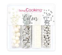 Mix de décors sucrés - gris, argent et blanc Scrapcooking
