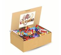 MIX GOURMAND | Assortiment de 100 Bonbons au chocolat Célébrations, Milka, Daim, Toblerone | emballés individuellement 750g | Boite à partager pour les fêtes et anniversaires