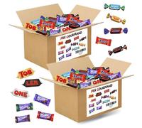 MIX GOURMAND | Assortiment de 2×100 de bonbons au chocolat Mars, Snickers, Bounty, Twix, Milka, Daim, Toblerone | 2x750g à partager