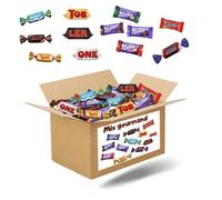 MIX GOURMAND | Assortiment de 250 bonbons au chocolat Célébrations, Milka, Daim, Toblerone | Carton de 1,9 kgs à Partager