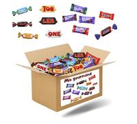 MIX GOURMAND | Assortiment de 250 Bonbons au chocolat Célébrations, Milka, Daim, Toblerone | emballés individuellement 1.9 kgs | Boite à partager pour les fêtes et anniversaires