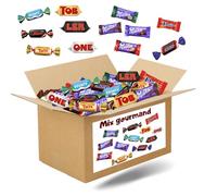MIX GOURMAND HALLOWEEN | Assortiment de 100 Bonbons au Chocolat Mars, Snickers, Bounty, Twix, Milka, Daim, Toblerone | Boite à partager de 750g pour les anniversaires et les fêtes pour Halloween