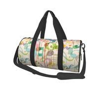 Mix Match Rétro Note De Musique Musique, Sac de Voyage de Grande capacité, Sac à Main Rond, Sac de Voyage de Sport, fourre-Tout, Sac de Fitness