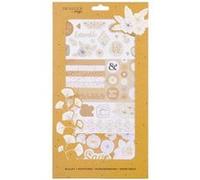 Dräger Stickers et formes découpées KTA007 – Or et blanc – 17 x 31 cm
