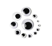 Mix Taille 8/10/12/15/20mm et 5/7/10/12/15mm Auto-adhésif Googly Wiggly Eyes pour DIY jouet Poupées Scrapbllking Crafting Accessoire Design attrayant